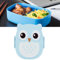ZJchao Contenitore Lunch Box per Bambini, Gufo, Da Picnic, 1050 Ml blu Portamerenda Bambina Scuola Porta Merenda Bambina Pranzo Bambino