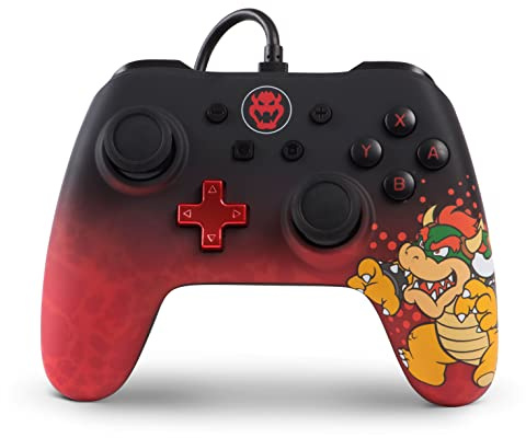 Kabelgebundener PowerA-Controller für Nintendo Switch - Bowser, Gamepad, Spiele-Controller, kabelgebundener Controller, Offiziell Lizenziert
