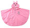 mama stadt Kinder Regenponcho Unisex Regencape Mädchen Jungen 100% Regensichere Regen Poncho Regenmantel Regenjacke Kinder Wasserdicht Atmungsaktiv, Rosa Hase/M (2-4 Jahre)