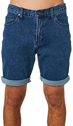 Globe Frenzy Denim Short Pantalón Corto, Hombre, Deep Indigo, 28