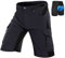 Vzteek Herren MTB Hose Fahrradhose mit Gepolstert, Schnelltrocknende MTB Shorts Mountainbike Hose Herren(Schwarz,2XL)