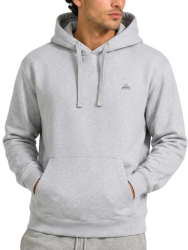 Iron Mountain Sweat à Capuche Homme Fleece – Hoodie Coton Léger Chaud avec Poche Kangourou, Sweatshirt Workwear pour Sport, Travail et Usage Quotidien (Gris Clair chiné, XXL)