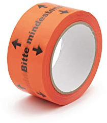 Coronawarnband IKS COV-02 F24 Bitte mindestens 1,5 m Abstand halten Klebeband, leuchtorange 1 Rolle