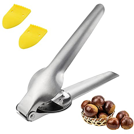 UBERMing Taglia Castagne in Acciaio Schiaccianoci Clip Taglia Castagne Noce Pinze Multifunzione Taglio della Castagna Pinza per Castagne e Nocciole e Altre Noci