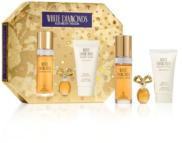 Elizabeth Taylor White Diamonds Women's Perfume Set, Body Lotion, Eau de Toilette & Parfum Replica, 3 Piece Set