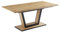 Vente-unique - Table à Manger Extensible 6 à 10 Personnes en MDF et métal - Naturel et Noir - VITENO