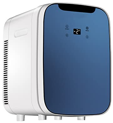 Refrigerador de coche, calefacción y refrigeración para el hogar, pequeño dormitorio de estudiantes con refrigeración, minicongelador de una sola puerta,Blue