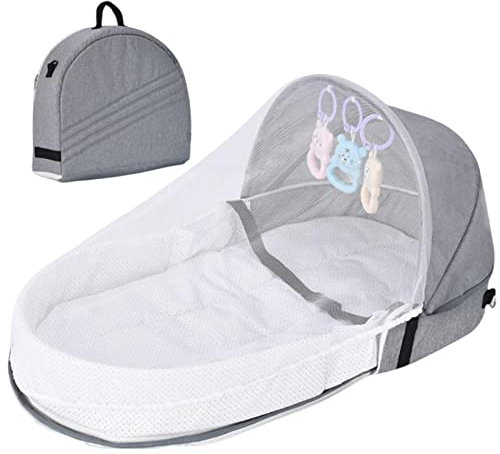 Berceau Portable | Voyage Respirant | Chaise Longue Voyage | Berceau Pliant Dans Le Lit Berceau Pour Bébé | Pliable Avec Filets En Maille Respirante Et Couchette Chevet Pour Nouveauné
