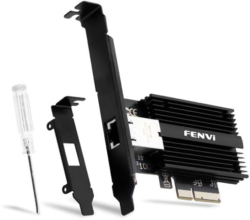 Fenvi 10G PCIe Network Card, Marvell AQC113 Controller, PCIE to 10Gb Base-T RJ45 Ethernet Adapter NIC WLAN Compatible with Windows 10/11, Server 2016 Above,Linux