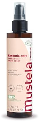 Mustela Soin Essentiel Anti-Vergetures Sein et Corps Grossesse 200ml | Soin essentiel multi-action prévient les vergetures de la grossesse, hydrate et assouplit le sein et le corps, femme enceinte