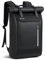 YULEEE Rolltop Rucksack, Wasserdicht 17 Zoll Laptop Rucksack mit Laptopfach, Elegant Tagesrucksack für Damen & Herren Uni Arbeit Reisen Freizeit, Schwarz