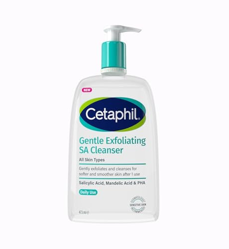 Cetaphil Gentle Exfoliating Salicylic Acid Cleanser, SA Face Wash & Body Wash for Dry, Rough & Bumpy Skin 473ml