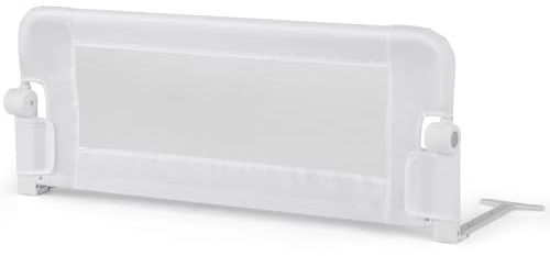 FANTASK Griglia di protezione per letto dei genitori, pieghevole a 180°, con cinghie regolabili, ripiegabile a 180°, colore bianco