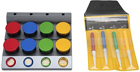 Kit olio da olio da 8 buche orologio per olio per olio Penna di copertura a prova di polvere per l'accessorio per la riparazione di orologi