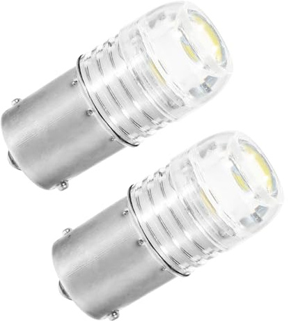 HOLIDYOYO Lampadina Indicatore Di Direzione a Led 12v, Set 2 Pezzi, Lampadine Freccia Anteriori Per Moto Elettriche, Lega Di Alluminio e Vetro, Alta Luminosità Per Sicurezza Stradale
