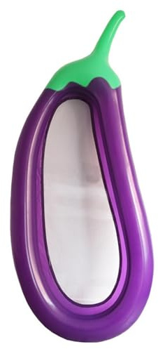 Uppblåsbar aubergineformad , jätteflotte i form av en grönsaksform | vattenmadrass, slitstark PVC-ring för vuxna och barn, perfekt för fest, , sjö och avkoppling