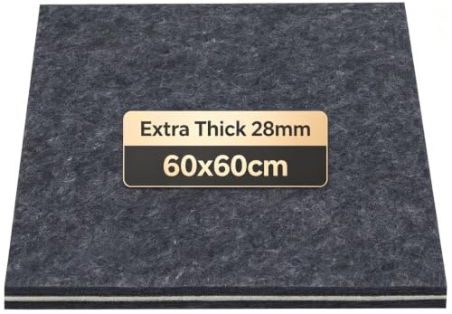 Balama Alfombrilla antivibración premium de 2,8 cm de grosor, 60 x 60 cm, 5 capas y estructura de espuma, mejor absorción de impactos y absorción de sonido para lavadora, secadora, altavoz, se puede