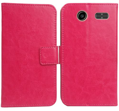 Anybird rosa premium PU läder väska skydd skal mobiltelefon skal plånbok cover etui läderväska för INOI 240 modern 4G 1,8 tum