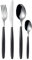 Guzzini Black 24 Piece Cutlery Set My Fusion,16.8x7.5x25.5 cm