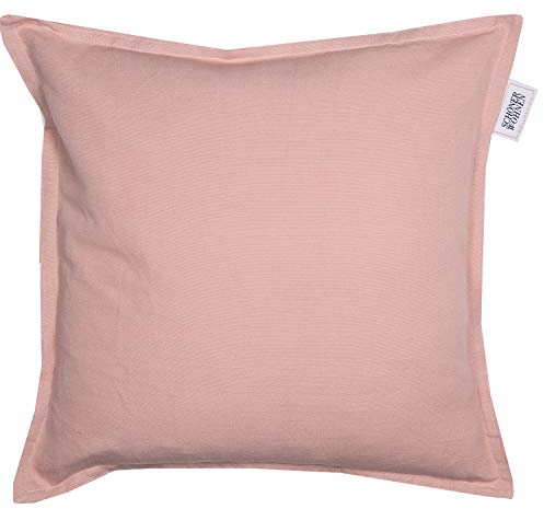 Schöner Wohnen Kollektion Lino Zierkissenhülle Rosa • Kissenhülle 40x40 ohne Füllung • hochwertige Leinen-Baumwoll Mischung • waschbarer Zierkissenbezug