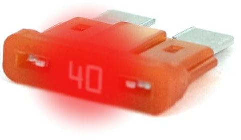 LED-Status KFZ Auto ATO Sicherungen Flachsicherungen, TFTL0, Set, 3A 5A 7,5A 10A 15A 20A 25A 30A 35A 40A, Stromstärke:40A Ampere