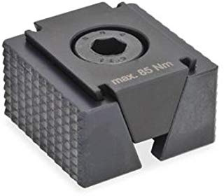 Tensor de cuña, 40 mm, M12, superficie de sujeción estriada