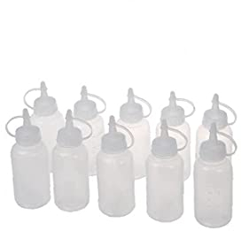 Tipp Klebeflasche leerer Applikator Kleber Flasche mit Deckel für kleine Verklebrige Projekte Serviette DIY Handwerk 100ml 10 stücke, Tippkleber Flasche