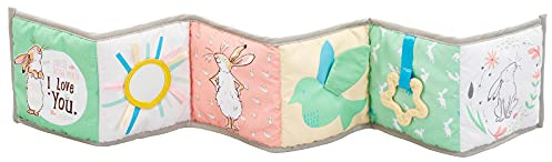 Rainbow Designs Guess How Much I Love You Unfold & Discover Soft Toy - Soft Cloth Books for Babies, Green, Pink, Yellow, White, Cream,