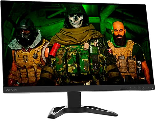 Lenovo G27-30 - Écran Gaming 27 FHD avec EyeSafe (VA, 165Hz, 1ms MPRT, HDMI+DP, Câble DP, FreeSync Premium, Haut-Parleurs) Réglage en Inclinaison/Hauteur - Noir