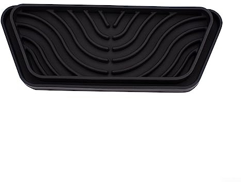 Water Dispensers Tray, Silicone Water Dispenser Tray Refrigerator Drip Catcher Fridge and Spill Pad, 20.9x10x1.5cm, Reusable, for Home Kitchen, Coffee Maker(Rectangular Black)