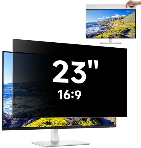 23 Pouces Filtre de Confidentialité 16:9, Filtres d'écran pour Ordinateur Portable Compatible avec HP/Dell/Acer/Lenovo/Thinkpad/Samsung/ASUS/LG, Amovible Anti-Lumière Bleu Protection Ecran PC 16:9