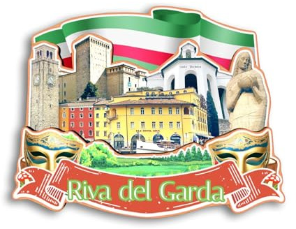 Quwsne Magnete da frigorifero Riva del Garda Italia, souvenir da viaggio, regali turistici 3D, monumenti classici fatti a mano, decorazione per la casa, 1164