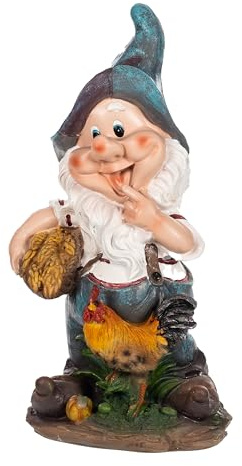 Birendy NANO GIGANTE, Nano da Giardino XXL NF13102 Grande 41cm Figura da Giardino (11020-1-Gallina)