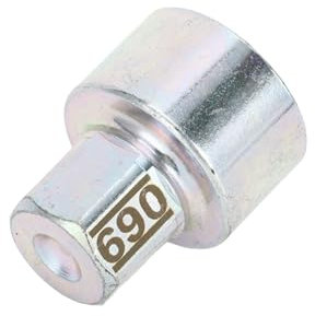 Partuto Dado Di Bloccaggio Ruota - Chiave Di Rimozione Bullone Antifurto Per Auto - Per BMW per MINI COOPER Zincato Acciaio Lega Tonalità Argento - 1 Pz #069