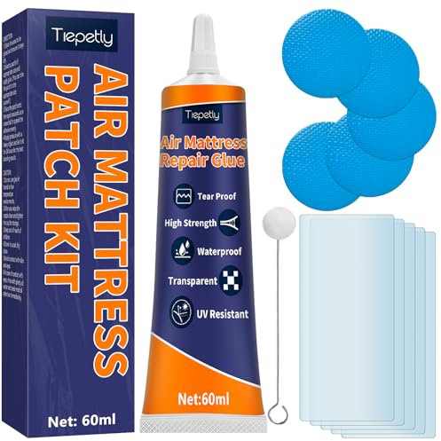 Tiepetly Hot Tub Repair Kit, Waterproof Pool Repair Kit for Inflatable Spas and Above Ground Pools, Suitable for PVC, Vinyl, and Rubber (UKPVCJST2-1P01)