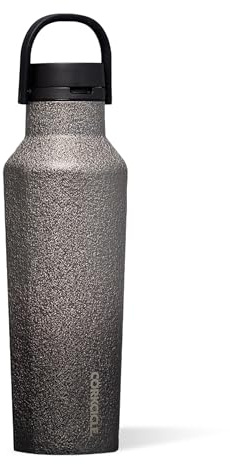 Corkcicle Sport Canteen - Keeps Drinks Cold 25 Hours - Stainless Steel Water Bottle - Triple-Insulated - Spill-Proof - Summer Drinkware Gift - Keeps Drinks Ice Cold - 20 oz - Steel Shadow