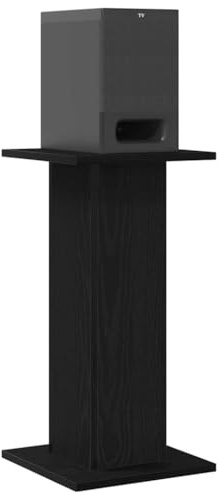 vidaXL Supporto per Casse Moderno Quercia Nera | Portacasse Audio 30 X 60 cm Design Rettangolare da Esposizione Interna per Soggiorno e Home Theater Mobili Eleganti e Compatti
