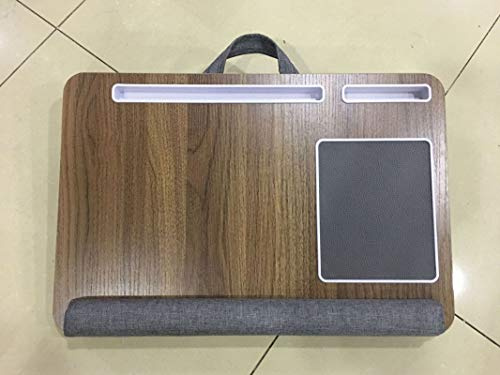 Vassoio ergonomico per laptop con cuscino – scrivania leggera per letto, include tappetino per mouse, poggiapolsi, slot per telefono – ideale per comfort e produttività
