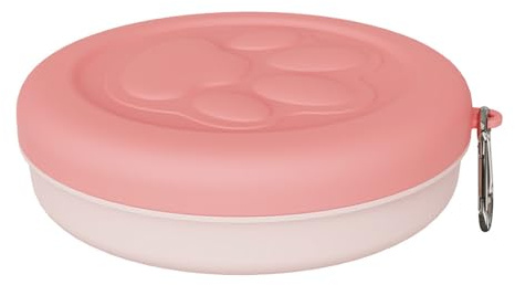 Cuencos de viaje para perros y gatos, cuenco portátil para comida de agua para mascotas con cierre, taza de alimentación para gatos y mascotas, cuencos para perros con tapa