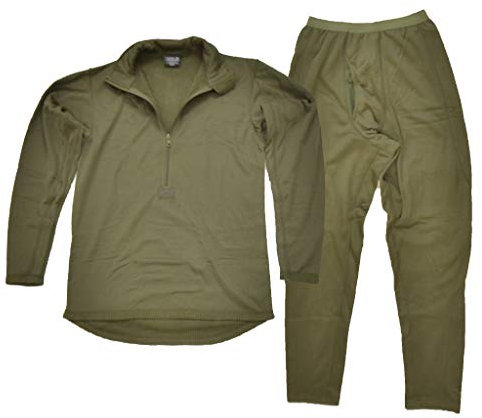 Mil-Tec sous-vêtement Long Thermo Fleece Gen III pour Elle et Lui ,Olive,L
