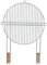 Grillrost rund 46 cm mit 2 Holzgriffen Stahl verchromt Grillgitter Grillaufsatz Ersatzrost