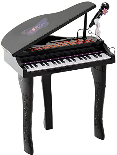 HOMCOM Piano à Queue Électronique 37 Touches 3 à 6 Ans Noir