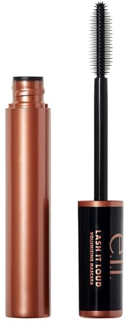 e.l.f. Cosmetics Lash It Loud Mascara, Volumizing Formula for Mega Volume Lashes, Creates Fuller & Bolder Eyelashes, Intensely Pigmented, Deep Brown, 1.1 Oz