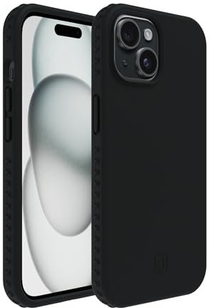 Incipio Grip Phone Case for iPhone 15, iPhone 14 and iPhone 13 - Apple iPhone Case with 14ft Drop Protection + Multi-Directional X-Grips to Prevent Slippage - 5G + MagSafe Compatible (Black)