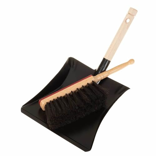 SIDCO Kehrset Kehrgarnitur Handbesen lackiert Kehrschaufel Metall Handfeger Kehrblech