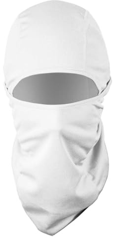 OcioDual Pasamontañas Blanco, Pasa Montañas 6 en 1, Balaclava Moto Invierno