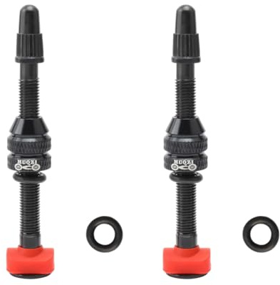 HOUSON 2 valvole tubeless per biciclette, in lega di alluminio, valvola Presta senza camera d'aria, adattatore per valvola per bicicletta, estensione valvola Presta tubeless 60 mm