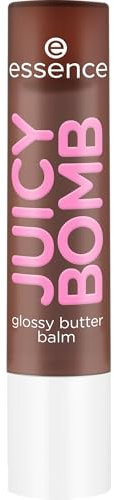 Essence Cosmetics Juicy Bomb Glossy Butter Balsamo Labbra, Naturale, Lucida, Rugiadosa, 2.5 g
