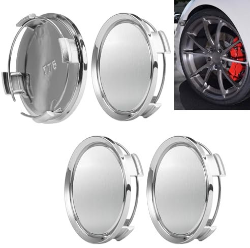 4 Piezas Tapas para Llantas,OD 75 mm ID 69 mm Rueda de Centro Central,Tapas de Rueda de Centro,ABS Embellecedor para Llantas Tapacubos Universal,para Ruedas de Coche,Decoración,Protección (Plata)