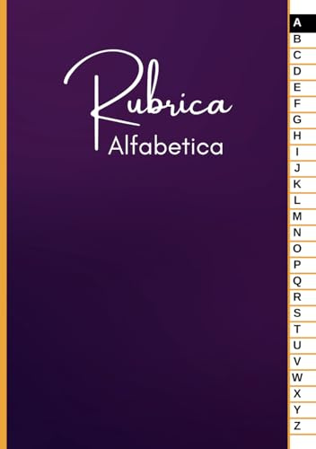 Rubrica Alfabetica: Quaderno A5 con 4 pagine per ogni lettera 104 pagine